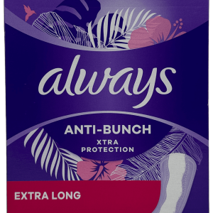 Always Anti-Bunch Xtra Protection - Extra Long Liners - 68 Ct