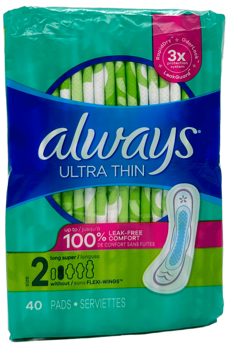 Always Ultra Thin pads - Size 2(Long Super) - 40 Ct