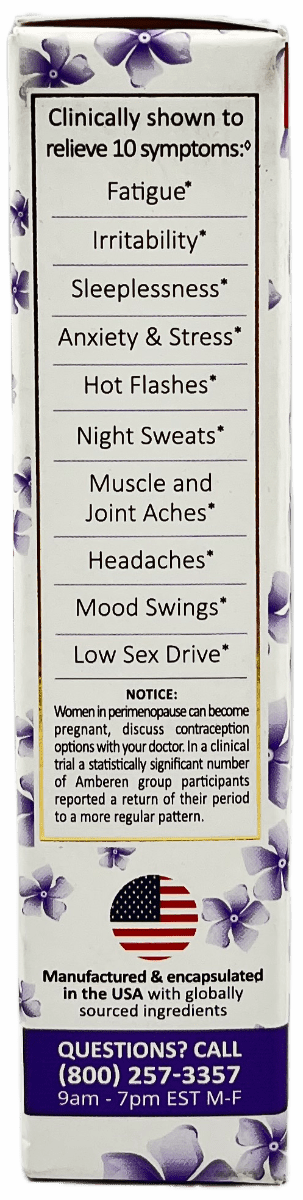 Amberen Multi-Symptom Perimenopause Relief Capsules - 60 Ct - Image 4