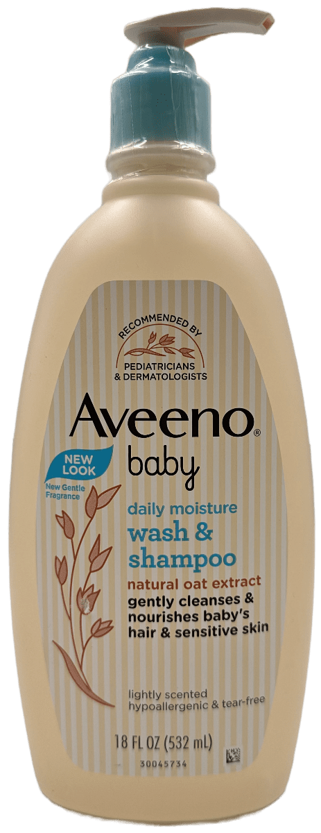 Aveeno Baby - Daily Moisture Wash & Shampoo - Oat Extract - 18 FL OZ