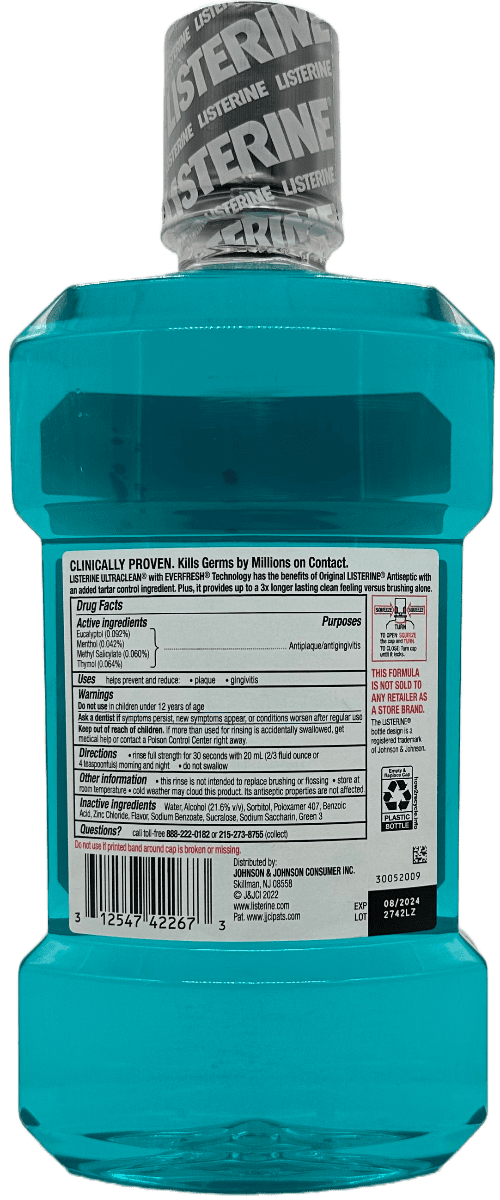 Listerine Ultraclean - Cool Mint- 1.8 FL OZ - Image 2