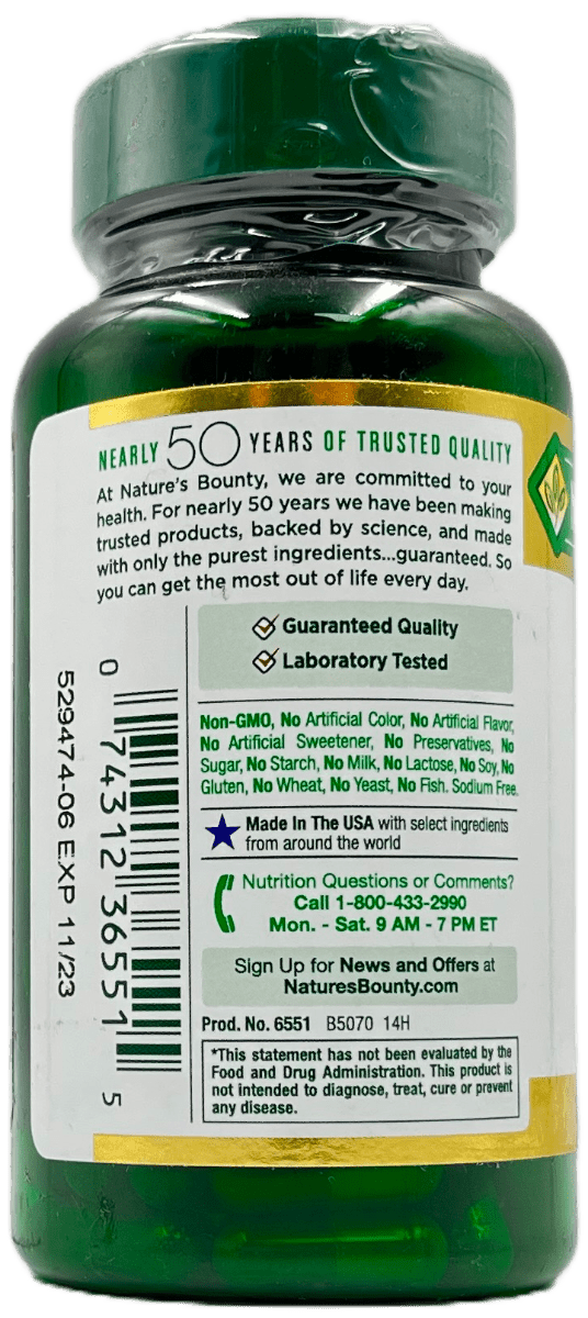 Nature's Bounty St. John's Wort 300 mg Capsules - 100 Ct - Image 3