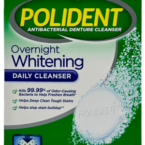 Polident Overnight Whitening Daily Denture Cleanser Tablets - 84 Ct
